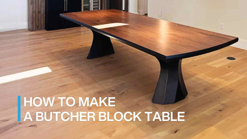 how to make a thick butcher block table