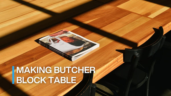 how to make a thick butcher block table