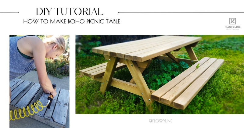 How to make boho picnic table