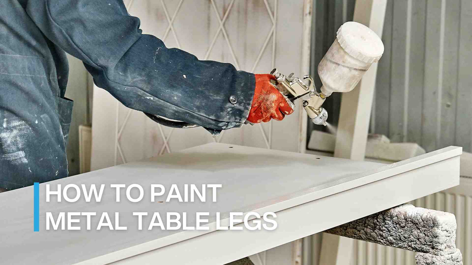 how to paint metal table legs
