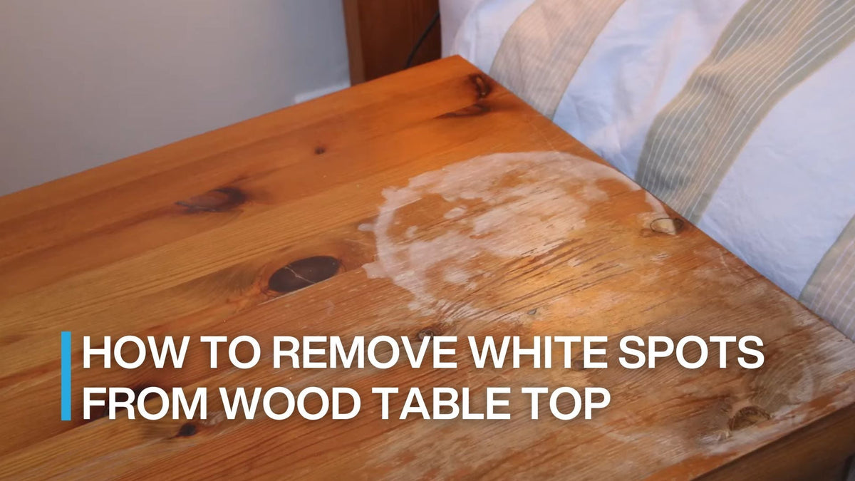 how to remove white spots from wood table top