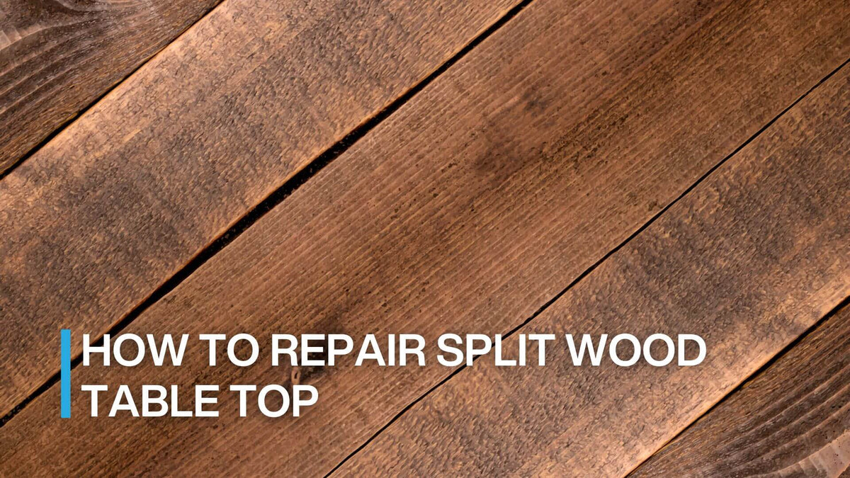 How to repair split wood table top guide