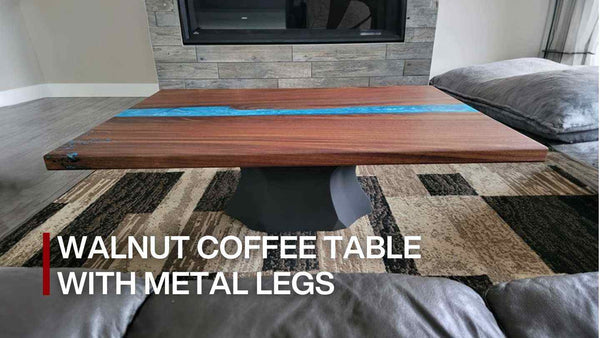 5 Metal Legs for Walnut Coffee Table