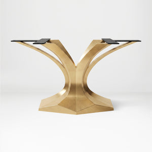 Gold Table Base 304 Dentro 28H for Luxurious Round Tabletop