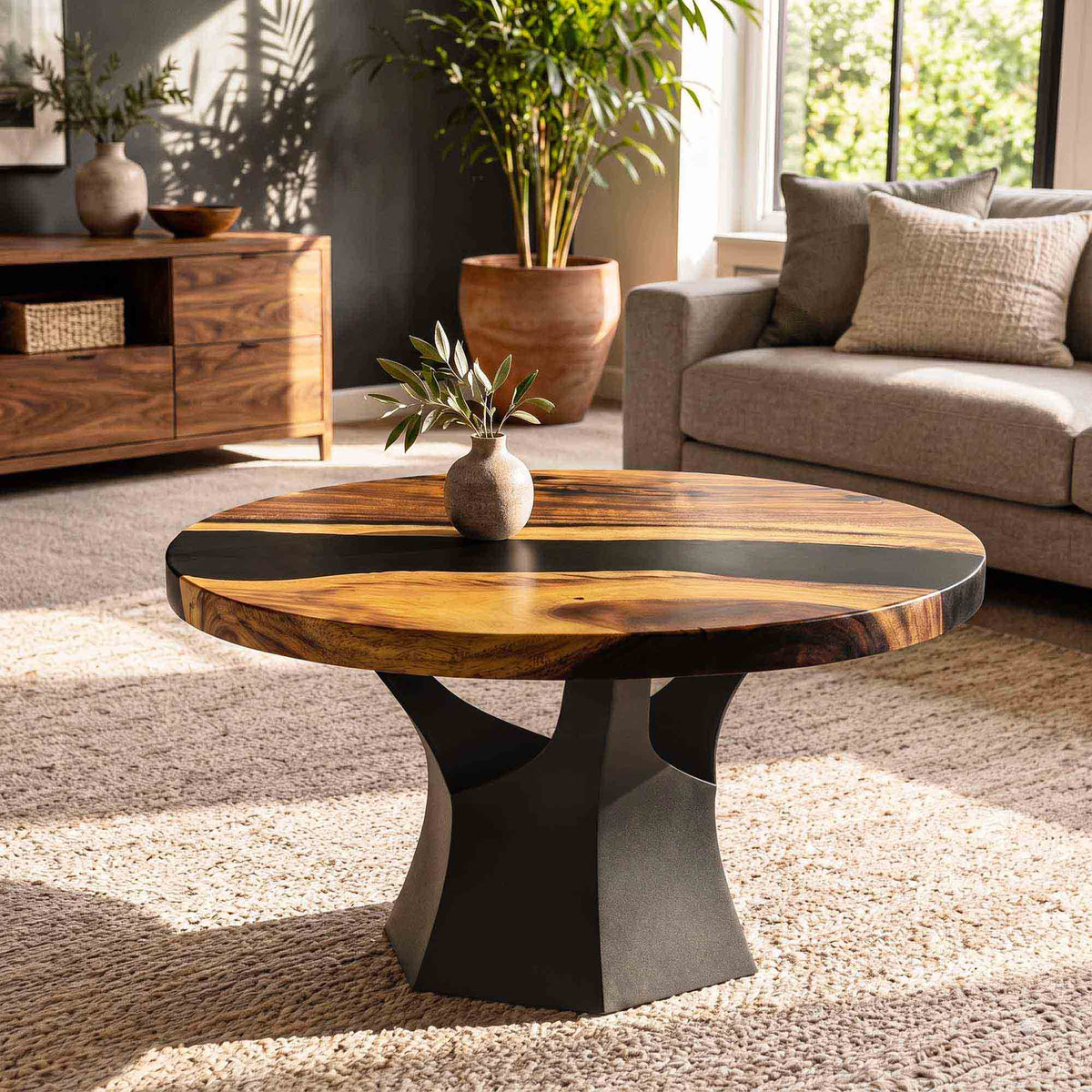 Coffee Table Base 16" H Tree Trunk for Handmade DIY Project - 106G Namu