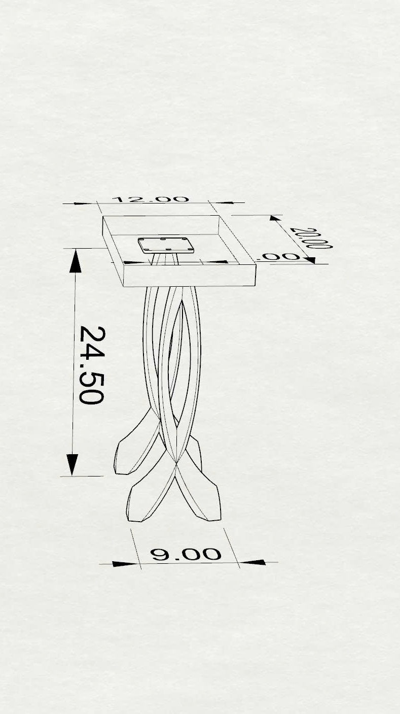 Custom 128 Curva 24.5"H - 1 set 2 pcs - Customer Angela Barbato