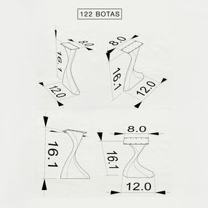 Bench Legs 122 Botas - 16H inch - Set of 2 pcs of FlowyLine Design Coffee Table Base for DIY furniture dining home decor epoxy woodworktable legs steel table bench legs coffee table farmhouse outdoor furniture metal coffee table woodwork industrial narrow wood bench bench for entryway x bench legs