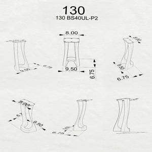 117 Uzar 16" Live Edge Bench Legs