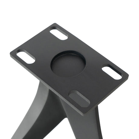 black metal table leg with caster