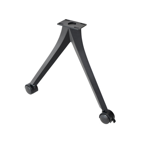 black metal table leg with caster
