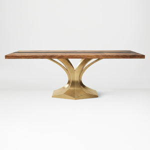 Gold Table Base 304 Dentro 28H for Luxurious Round Tabletop
