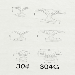 50% OFF LIQUIDATION Dining Table Base 304 Dentro (44" L x 22" W), ONLY Furniture Base