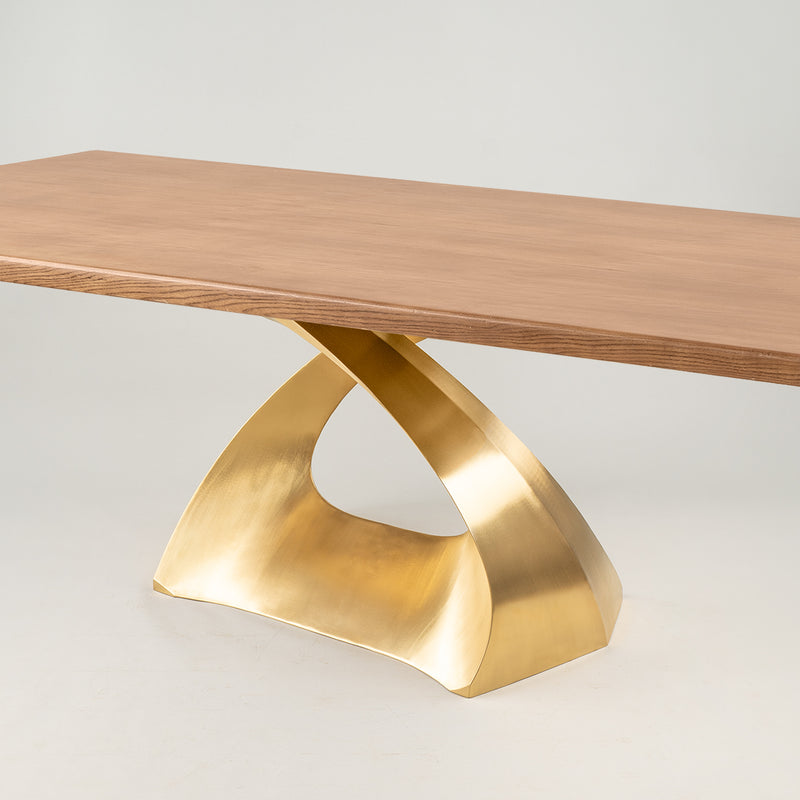 Gold Table Base 307 Tulipe 28H Luxurious Furniture; gold metal table legs; brushed gold table legs; table legs gold; gold legs for table;