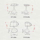 Table Base 311S Lithe 28H Tulip Legs - Heavy Duty metal table base dining table base round table base only