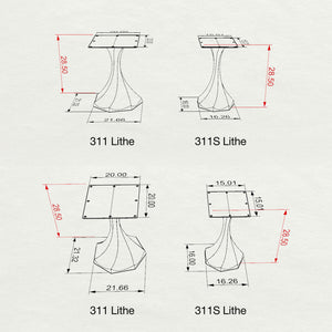 Table Base 311S Lithe 28H Tulip Legs - Heavy Duty metal table base dining table base round table base only