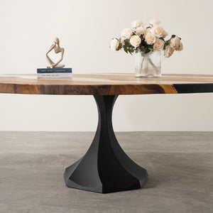 Table Base 321 Lithe 28H Metal Tulip Furniture Design; geometric table base; glass coffee table with metal base; glass dining table with chrome base; glass coffee table base;