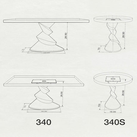 Metal Table Base 340 | 340S Horix 28.5" H – dynamic forward-leaning pedestal base in matte black powder-coated steel. This heavy-duty sculptural metal base provides an oval sturdy foundation (1,000 lbs capacity) in two sizes: Model 340 (16"x16") and Model 340S (34"x18"). A premium DIY steel table base engineered for a heavy live-edge tabletop, marble slab, or wood top.
