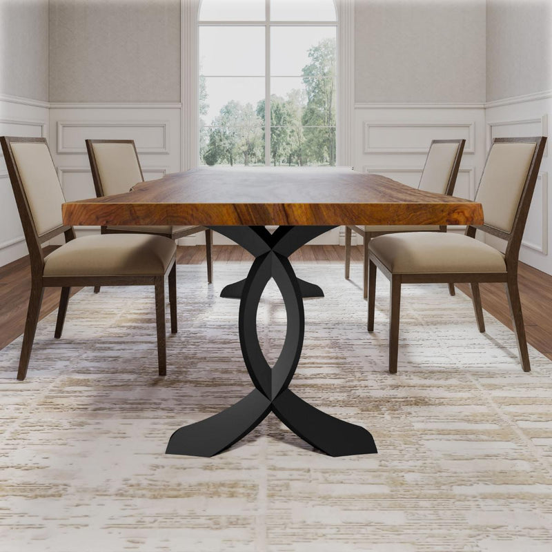 Metal Table Legs - 418 Curva - 25W, 28H inch - Set of 2 pcs metal table legs furniture steel flowyline design dining table home and living pub furniture Handmade Furniture Side Table iron epoxy dining table desk legs industrial & rustic style heavy duty flowyline design