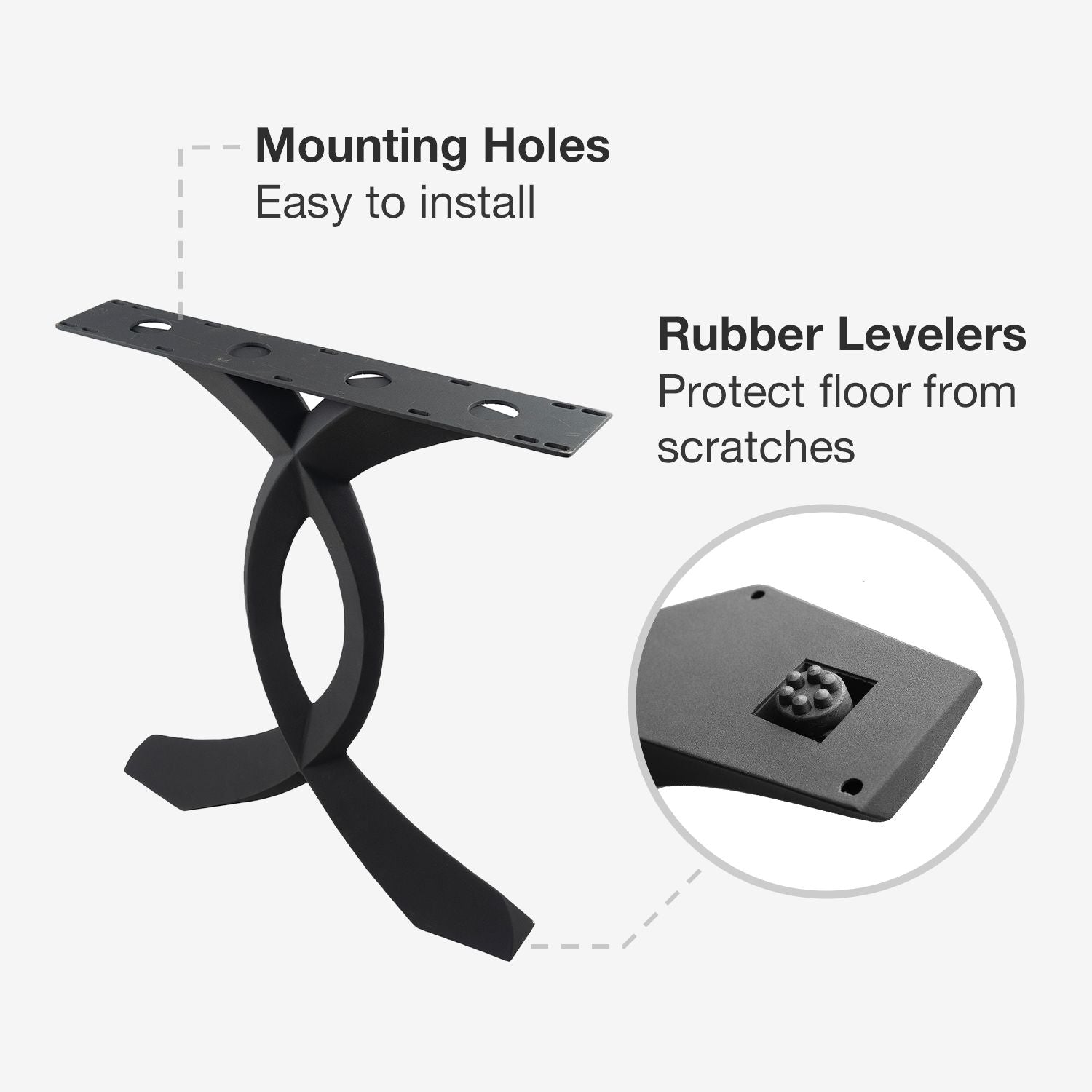 Metal Table Legs 418 Curva 28