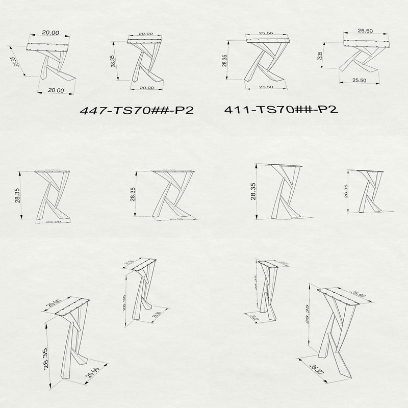 Furniture Legs 411 Draco 28H Metal DIY Dining Table Legs