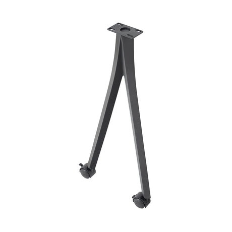 black metal table leg with caster