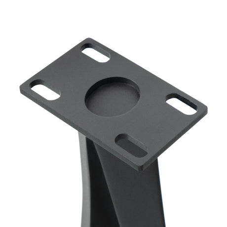 black metal table leg with caster
