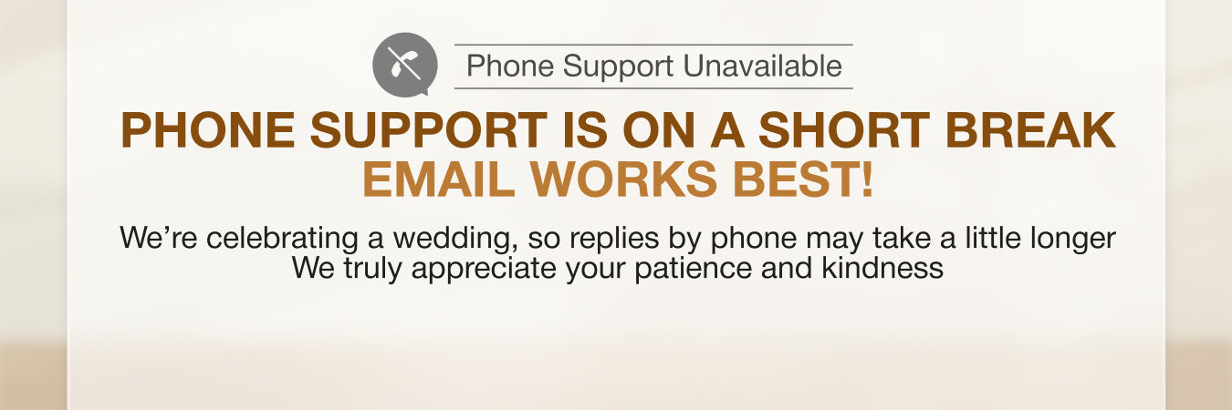 Phone support is unavailable, please email us