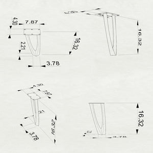 Bench Legs 123 Udo - 16H inch - Set of 4 pcs of FlowyLine Design Coffee Table Base for DIY furniture dining home decor epoxy woodwork bench legs modern metal coffee table legs farmhouse outdoor bench iron table legs c shaped bench ends trusticca hdpe mold desk legs