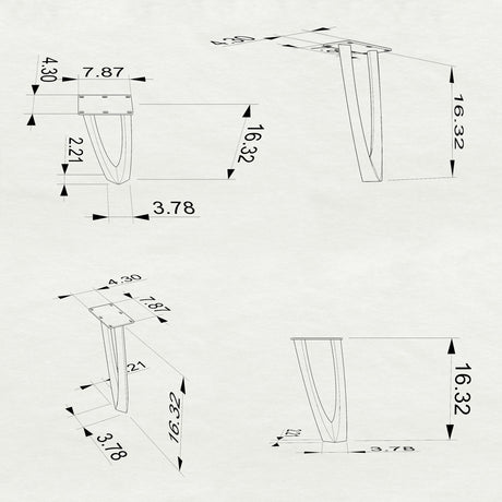 Bench Legs 123 Udo - 16H inch - Set of 4 pcs of FlowyLine Design Coffee Table Base for DIY furniture dining home decor epoxy woodwork bench legs modern metal coffee table legs farmhouse outdoor bench iron table legs c shaped bench ends trusticca hdpe mold desk legs