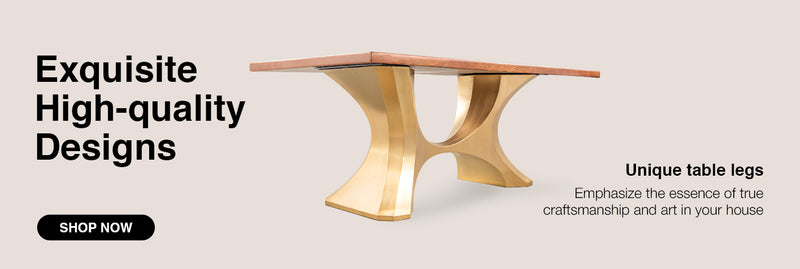 Gold Table Legs at Flowyline Design