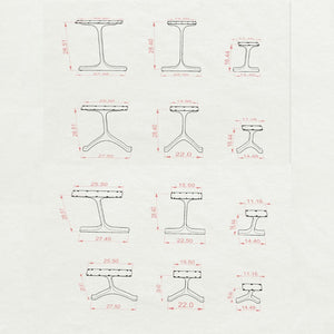 metal bench legs 101 wishbone 3D drawings