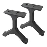 Metal Bench Base 101 Wishbone 16.3" H – Mid-Century modern Y-shaped table base set (2 pieces) handcrafted from heavy-duty powder-coated steel in matte black. This industrial metal bench base features a unique sculpted Y-form and a sturdy foundation (500 lbs capacity; 14.5"L). A premium DIY steel bench base and low furniture foundation specifically engineered to support a heavy live-edge tabletop, wood bench top, or entryway seat.