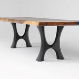 industrial style Haru 103 bench legs black steel base for dining benches