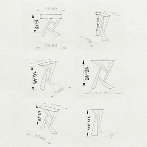 technical drawing of a chair with dimensions on a white background