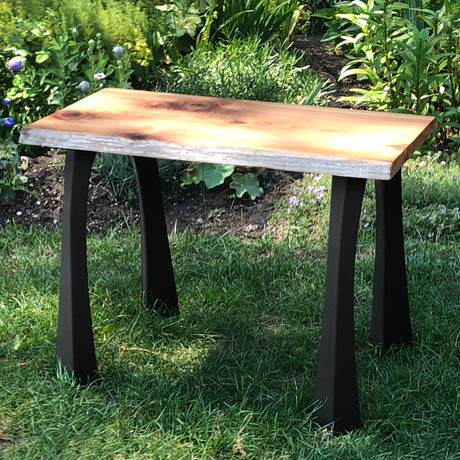 Bench Legs 116 Nura - 11W, 16H inch - Set of 2 pcs of FlowyLine Design Coffee Table Base for DIY furniture dining home decor epoxy woodworkmetal table bench legs furniture coffee table outdoor bench mid century modern pipe shelf unique coffee table End narrow bench metal legs for bench