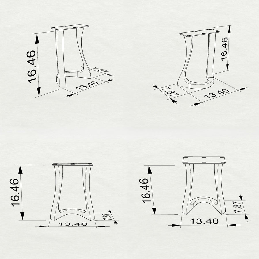 Metal Bench Legs | Shop Modern Bench Legs | Flowyline Design