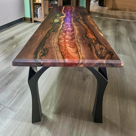 Bench Legs 118 Faras 16H Modern Steel Furniture Flowyline Design Coffee Table Base for DIY furniture dining home decor epoxy woodworkbench legs coffee table outdoor furniture metal Small Coffee Table cabinet legs epoxy mold c channel hair pin legs walnut legs tapered upholstered metal legs for bench