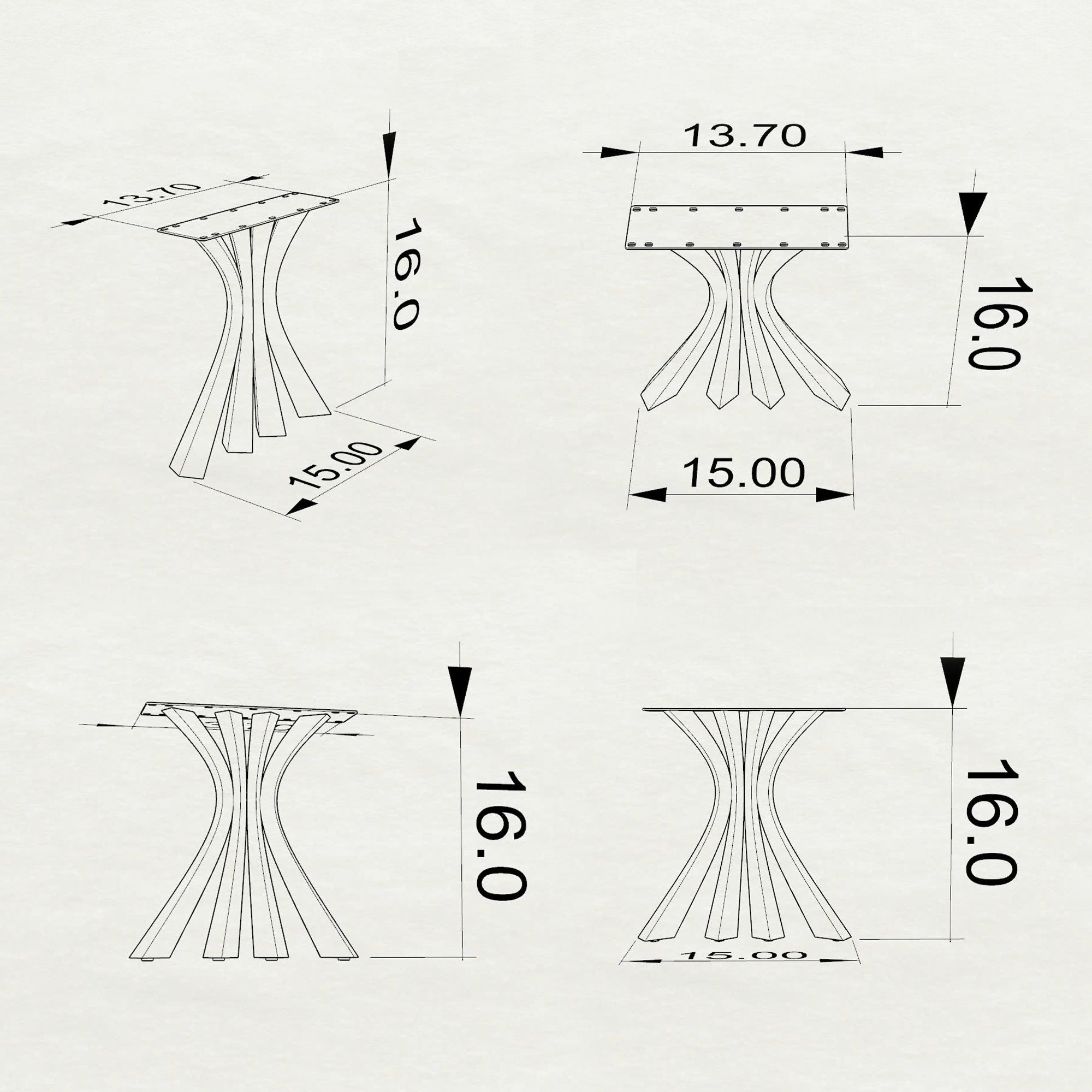 Bench Legs 126 Akro 16