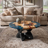 Black Coffee Table Base 134 Chloris Petal 16" H – botanical flower-inspired pedestal base handcrafted from heavy-duty powder-coated steel in matte black. This sculptural metal base features a compact petal silhouette and a sturdy foundation (500 lbs capacity; 16"x16"x16"), specifically engineered to support a heavy live-edge tabletop, round wood top, or marble slab. A premium DIY steel table base that brings an organic, modern statement to luxury living rooms and sunrooms.