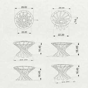 Coffee Table Base 226 Filar 16H Metal Furniture Legs for DIY Projects