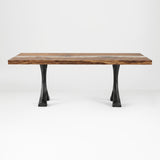 Metal Coffee Table Base 120 Xavier 16.1" H – Scandinavian modern table base set (2 pieces) handcrafted from heavy-duty powder-coated steel in matte black. This sleek metal coffee table base features a bold angled silhouette and a sturdy foundation (500 lbs capacity; 14.4"L). A premium DIY steel table base engineered with wide pre-drilled mounting plates to support a heavy live-edge tabletop, wood top, or custom coffee table.