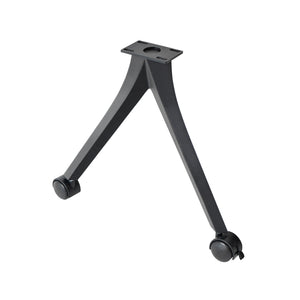 black metal table leg with caster