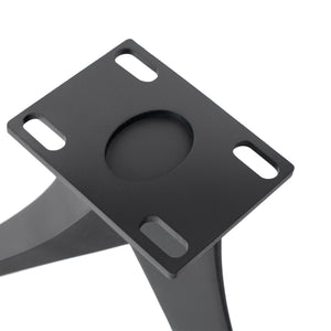 black metal table leg with caster