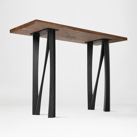 Metal Console Table Legs - 210 Norah - 10W, 28H inch - Set of 2 pcs metal table legs desk counter table side table Narrow Console Table handmade furniture counter height pipe counter base console table legs hallway table console table narrow round counter height table bar table