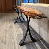 Metal Console Table Legs - 209 Xeni - 15W, 28H inch - Set of 2 pcs metal table legs dining table side table legs counter table console table sofa table legs iron table legs live edge table legs modern desk entryway table flowyline design round counter height table bar table