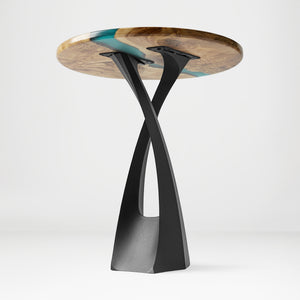 Metal Counter Table Base - 610 Tulipe - 14" L x 14" W x 40" H - DIY metal table furniture legs console side table legs desk legs counter table metal table base side table steel dining table handmade furniture flowyline design bar table round counter height table