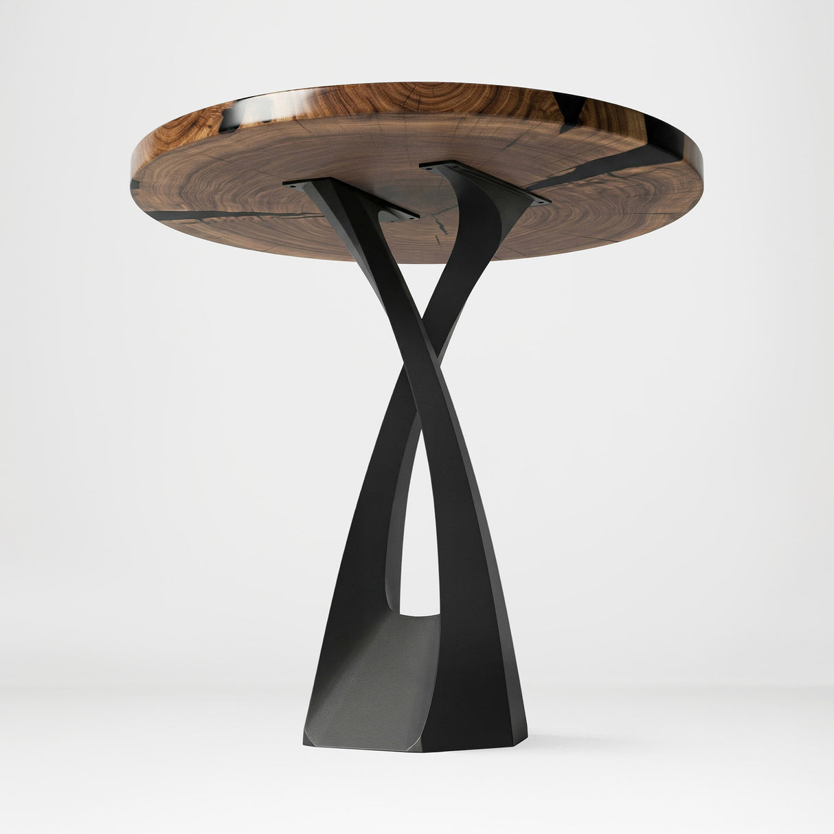 Metal Counter Table Base - 610 Tulipe  - 12" L x 12" W x 40" H - DIY metal table furniture legs console side table legs desk legs counter table metal table base side table steel dining table handmade furniture flowyline design bar table round counter height table