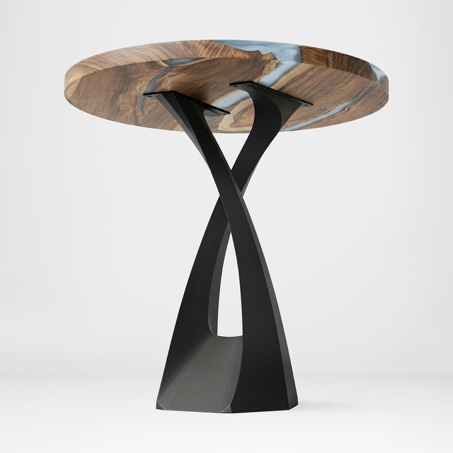 Metal Counter Table Base - 610 Tulipe - 16" L x 16" W x 40" H - DIY metal table furniture legs console side table legs desk legs counter table metal table base side table steel dining table handmade furniture flowyline design bar table round counter height table