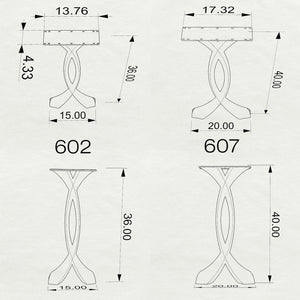 Black Metal Pedestal Table Base 311S Lithe 28.5" H – Scandinavian minimalist tulip table base featuring a graceful, tapered silhouette handcrafted from heavy-duty powder-coated steel in matte black. This architectural dining table base provides an ultra-sturdy foundation (1,000 lbs capacity; 16.3"L x 16"W). A premium DIY steel pedestal base engineered with a precision-drilled 15" x 15" mounting plate to securely support a heavy live-edge tabletop, marble slab, or wood dining top.