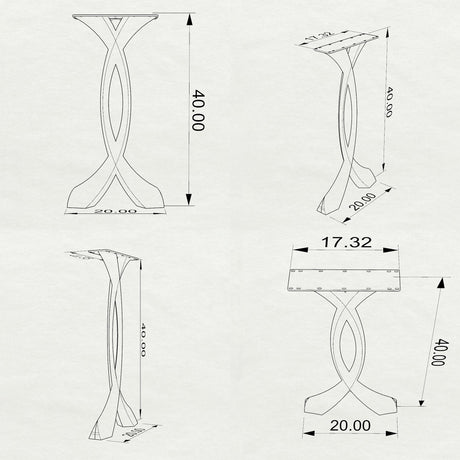 Black Metal Pedestal Table Base 311S Lithe 28.5" H – Scandinavian minimalist tulip table base featuring a graceful, tapered silhouette handcrafted from heavy-duty powder-coated steel in matte black. This architectural dining table base provides an ultra-sturdy foundation (1,000 lbs capacity; 16.3"L x 16"W). A premium DIY steel pedestal base engineered with a precision-drilled 15" x 15" mounting plate to securely support a heavy live-edge tabletop, marble slab, or wood dining top.